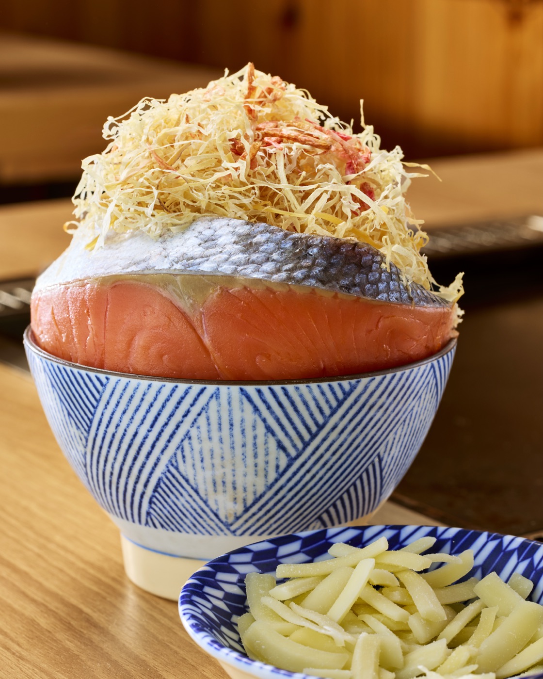 鮭の辛味噌もんじゃ